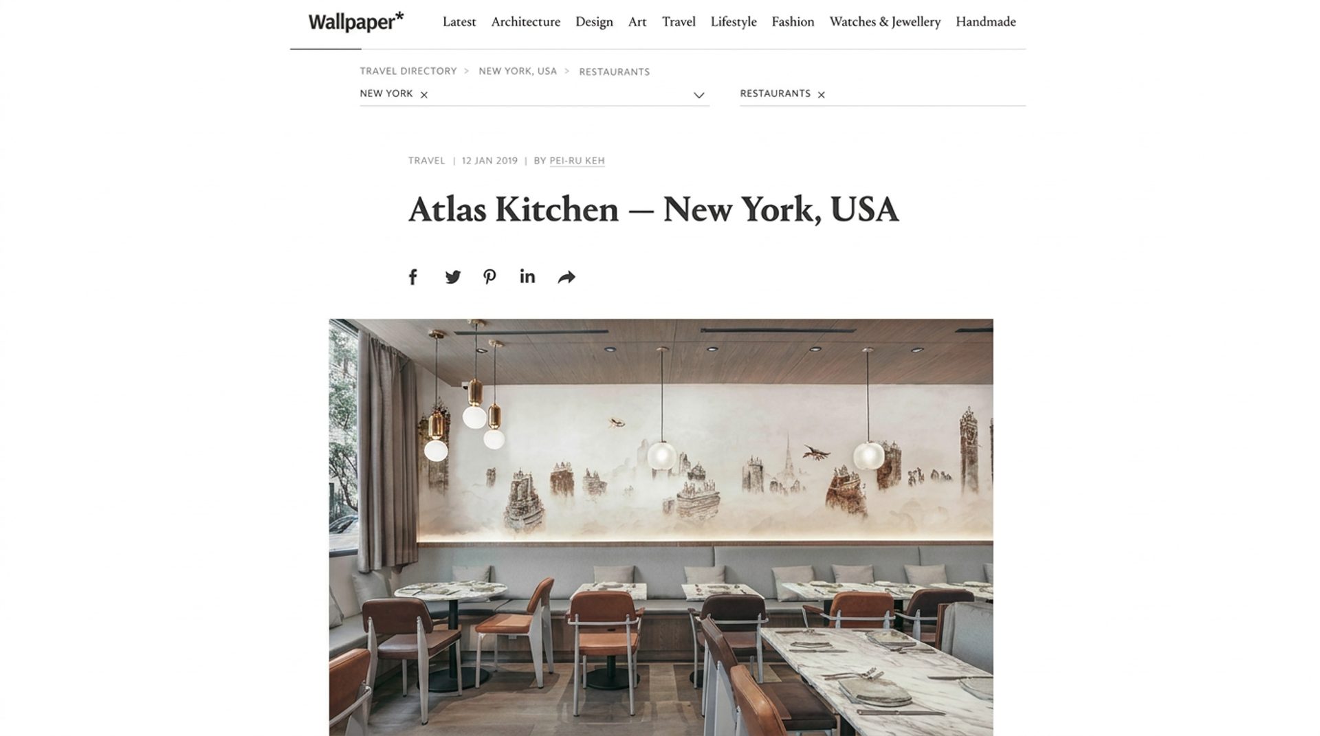 The mural dining room