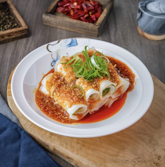 A5. Sliced Pork Belly with Garlic Sauce 祗山晾衣白肉.