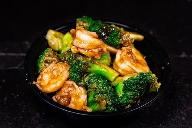 AS10. Prawn with Broccoli 芥兰虾.